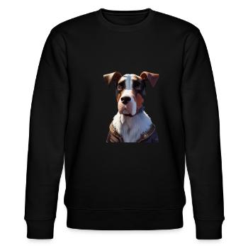Appenzeller Sennenhund Hund - Stanley/Stella Unisex Bio-Sweatshirt CHANGER  - Schwarz - Vorne - Nik (191cm) & Marisol (170cm)