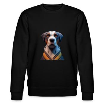 Grosser Schweizer Sennenhund - Stanley/Stella Unisex Bio-Sweatshirt CHANGER  - Schwarz - Vorne - Nik (191cm) & Marisol (170cm)