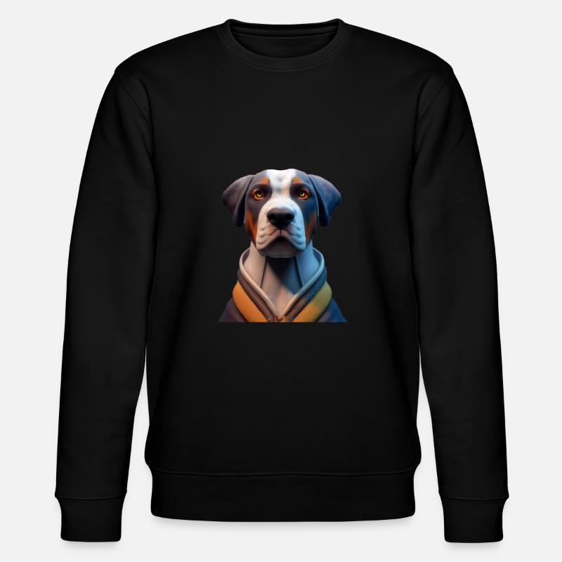 Grosser Schweizer Sennenhund - Stanley/Stella Unisex Bio-Sweatshirt CHANGER  - Schwarz