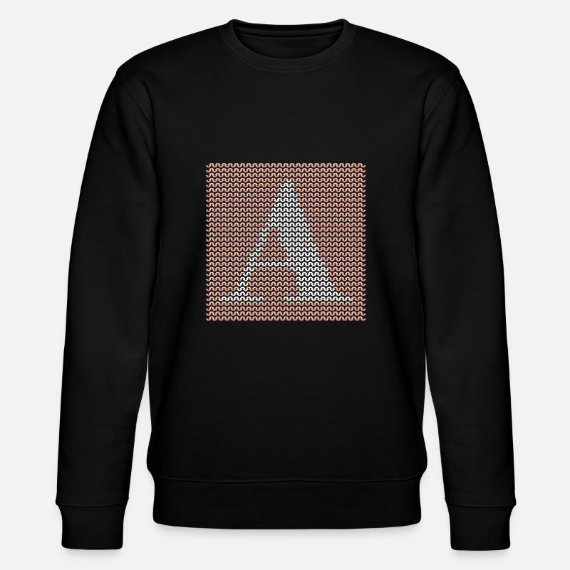 Garn Serif Buchstabe A Weiß - Stanley/Stella Unisex Bio-Sweatshirt CHANGER  - Schwarz