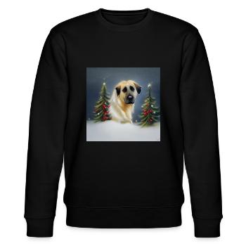 Kangal Weihnachten - Stanley/Stella Unisex Bio-Sweatshirt CHANGER  - Schwarz - Vorne - Nik (191cm) & Marisol (170cm)