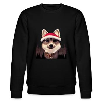 Alaskan Clover Kai Christmas - Stanley/Stella CHANGER Unisex Organic Sweatshirt - black - Front - Nik (191cm) & Marisol (170cm)