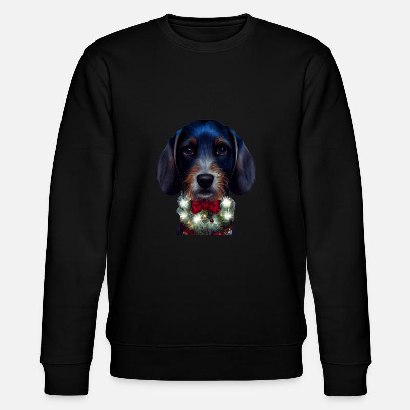 Bluetick Coonhound Weihnachten Bluetick Coonhound - Stanley/Stella Unisex Bio-Sweatshirt CHANGER  - Schwarz