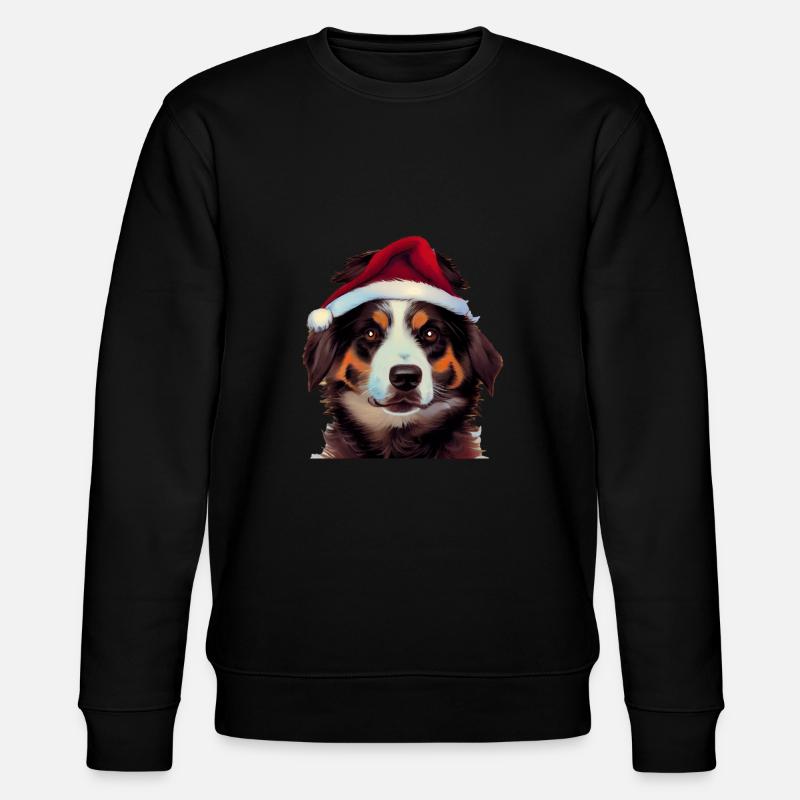 Aussie Christmas - Australian Shepherd - Stanley/Stella CHANGER Unisex Organic Sweatshirt - black