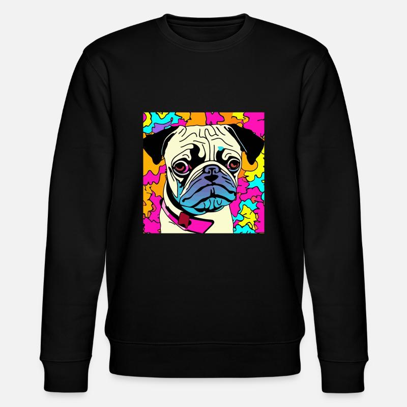 Mopswelpe - Stanley/Stella Unisex Bio-Sweatshirt CHANGER  - Schwarz