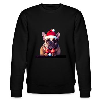 Français Bulldog Christmas - Frenchie - Sweat bio CHANGER Stanley/Stella Unisexe - noir - Devant - Nik (191cm) & Marisol (170cm)