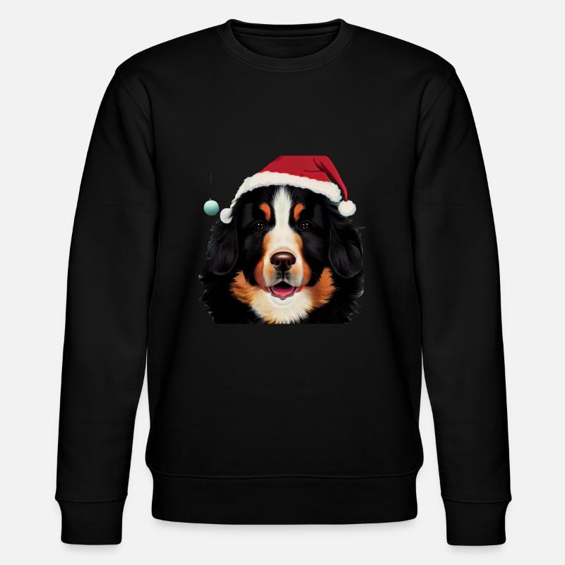 Berner Sennenhund Weihnachten - Stanley/Stella Unisex Bio-Sweatshirt CHANGER  - Schwarz