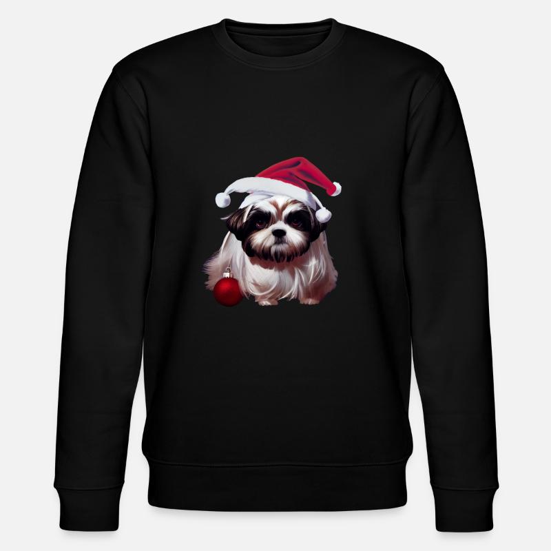 Shih Tzu Noël - Sweat bio CHANGER Stanley/Stella Unisexe - noir
