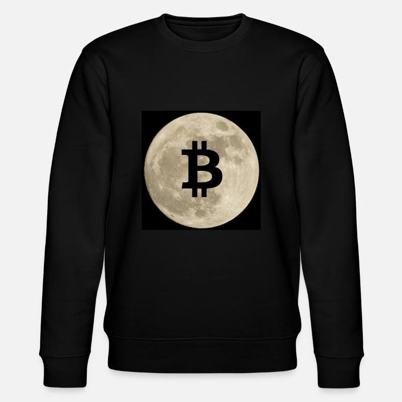 bitcoin to the moon - Stanley/Stella Unisex Bio-Sweatshirt CHANGER  - Schwarz