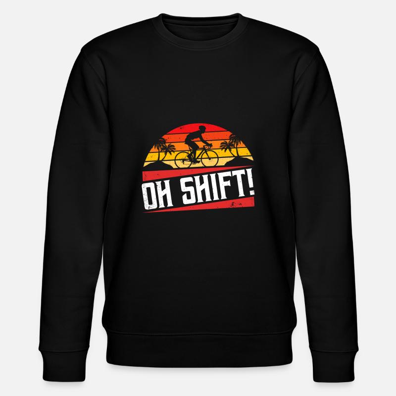 Oh shift - Drôle de cyclisme - Sweat bio CHANGER Stanley/Stella Unisexe - noir