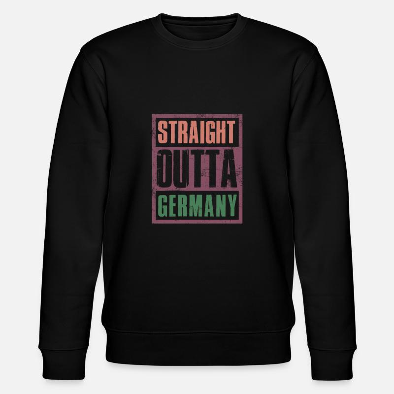Straight outta Germany - Stanley/Stella Unisex Bio-Sweatshirt CHANGER - Schwarz