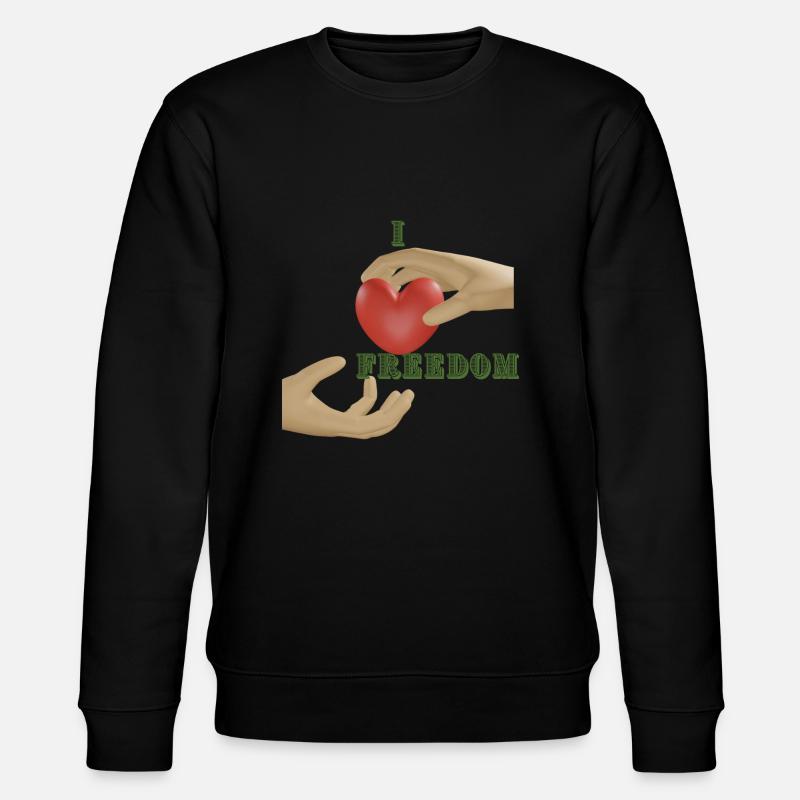 Ich liebe Freiheit - Stanley/Stella Unisex Bio-Sweatshirt CHANGER  - Schwarz