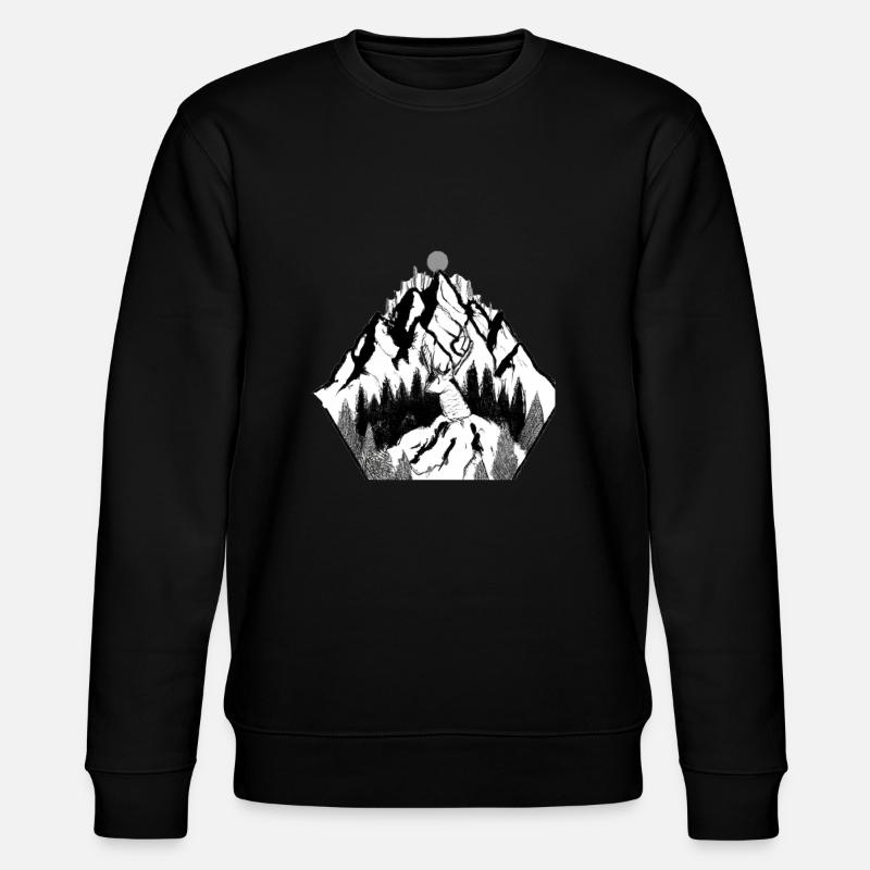 Mountain Deer Ink - Stanley/Stella Unisex Bio-Sweatshirt CHANGER  - Schwarz
