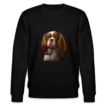 Cavalier King Charles Spaniel Saint-Valentin - Sweat bio CHANGER Stanley/Stella Unisexe - noir - Devant - Nik (191cm) & Marisol (170cm)