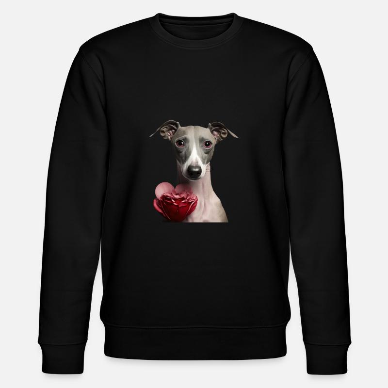 Lévrier italien Saint-Valentin - Sweat bio CHANGER Stanley/Stella Unisexe - noir
