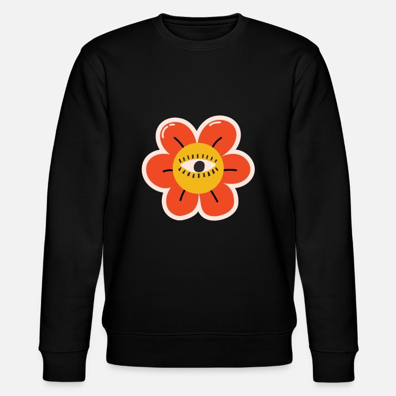 Dessin animé de fleurs - Sweat bio CHANGER Stanley/Stella Unisexe - noir