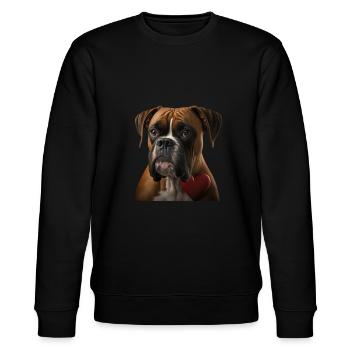 Boxer Saint-Valentin - Sweat bio CHANGER Stanley/Stella Unisexe - noir - Devant - Nik (191cm) & Marisol (170cm)