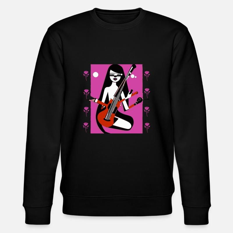Musik Mädchen - Stanley/Stella Unisex Bio-Sweatshirt CHANGER  - Schwarz