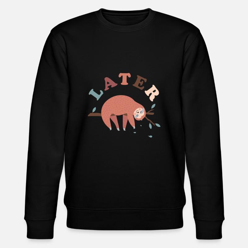Later Faultier - Stanley/Stella Unisex Bio-Sweatshirt CHANGER  - Schwarz