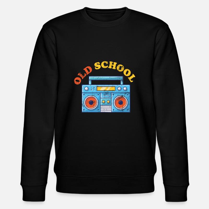 Old School Ghettoblaster - Stanley/Stella CHANGER Unisex Organic Sweatshirt - black