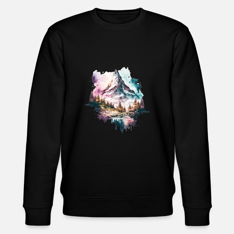 Matterhorn - Stanley/Stella Unisex Bio-Sweatshirt CHANGER  - Schwarz