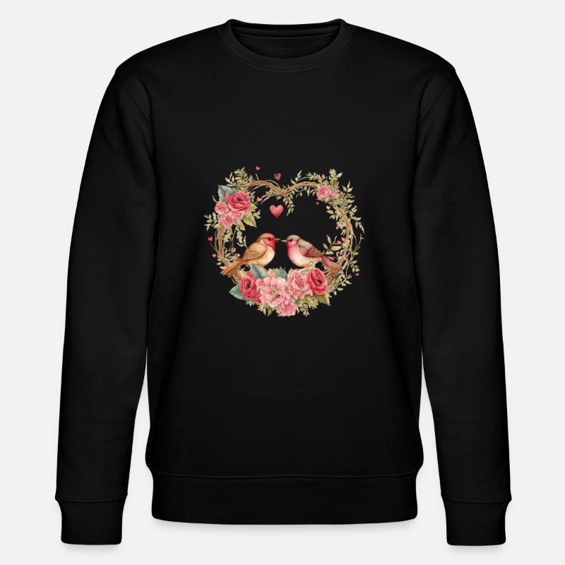 Love Birds - Stanley/Stella Unisex Bio-Sweatshirt CHANGER  - Schwarz