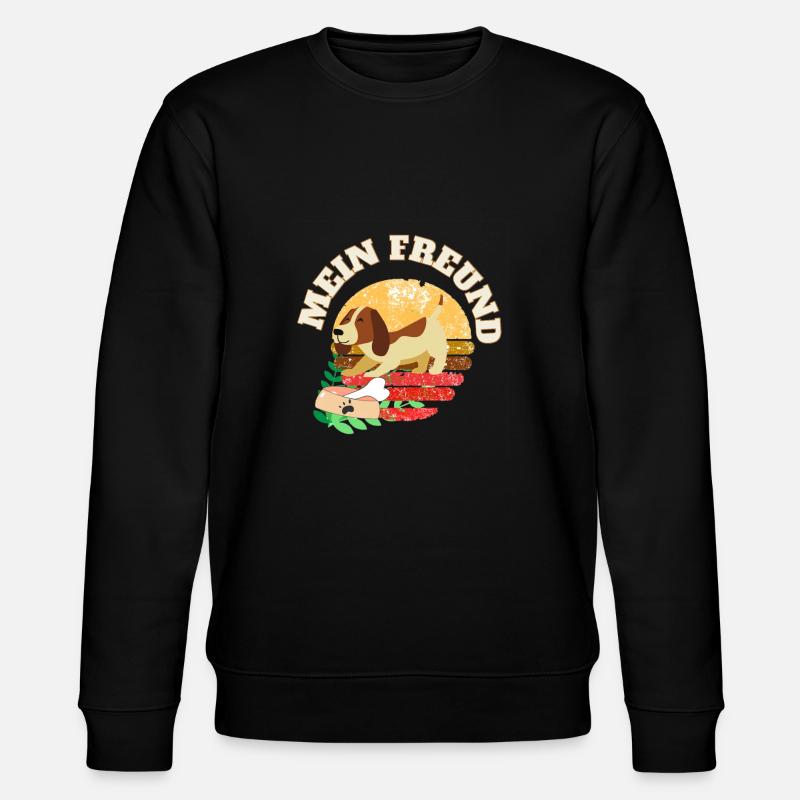 Mein kleiner Beagle Freund - Stanley/Stella Unisex Bio-Sweatshirt CHANGER  - Schwarz
