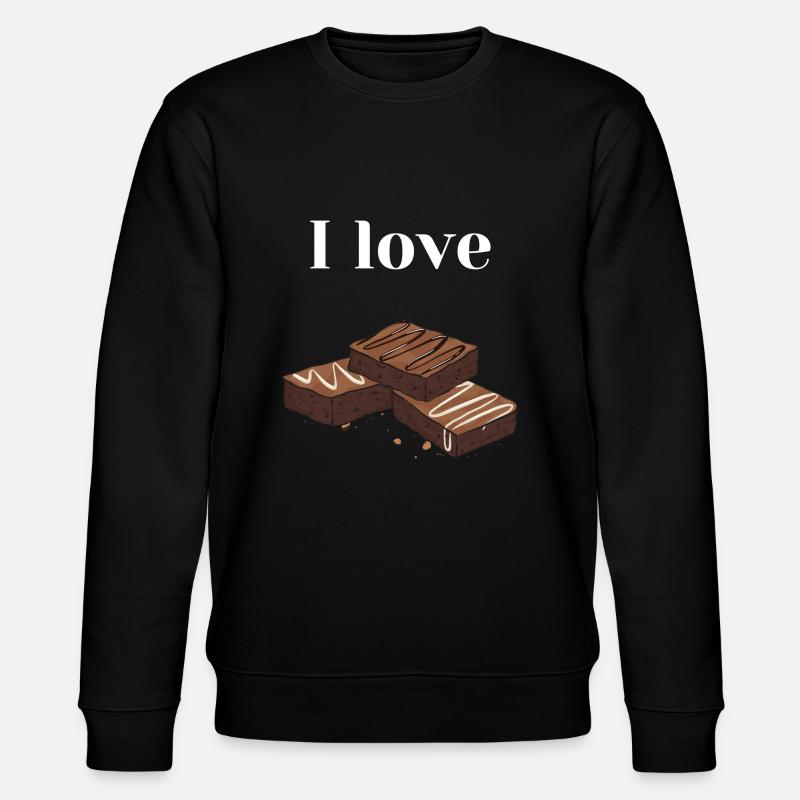 I love brownies - Stanley/Stella Unisex Bio-Sweatshirt CHANGER  - Schwarz