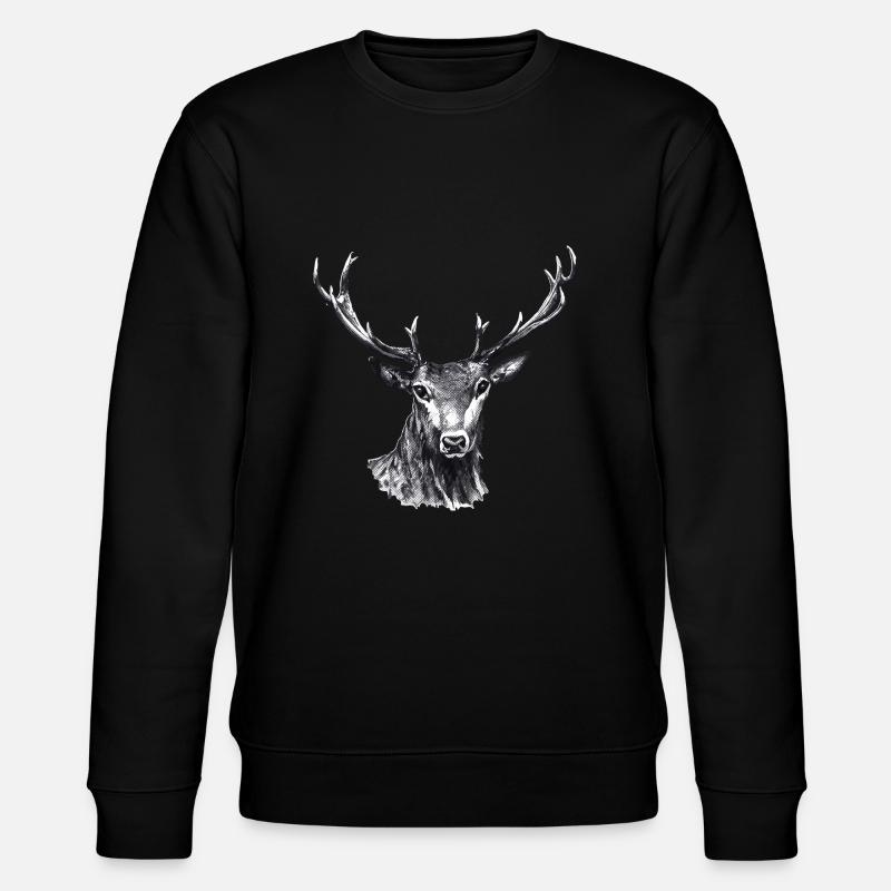 Hirsch - Stanley/Stella Unisex Bio-Sweatshirt CHANGER  - Schwarz
