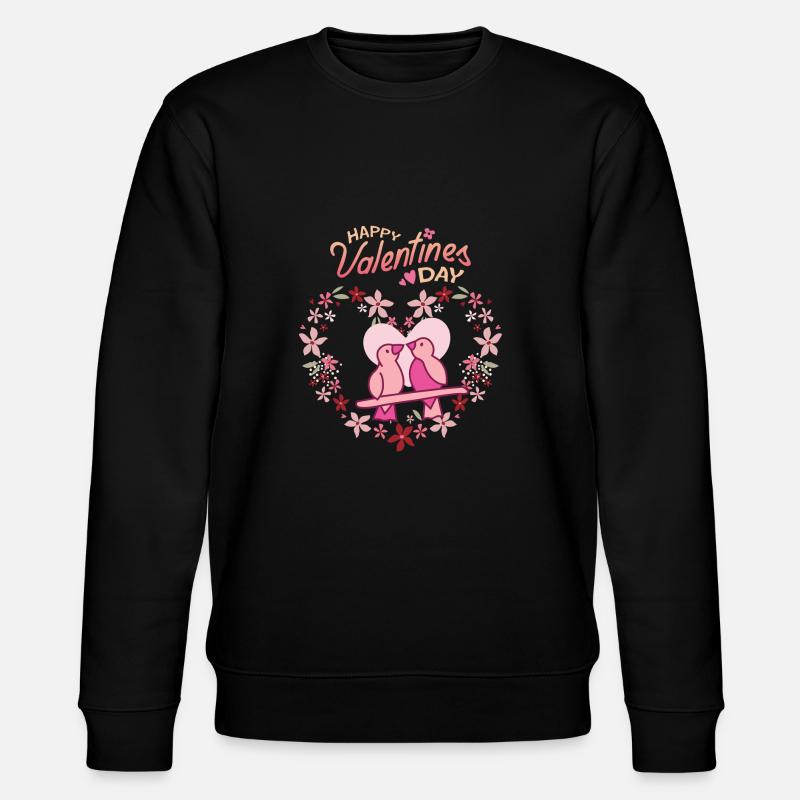 Happy Valentines Day - Stanley/Stella Unisex Bio-Sweatshirt CHANGER  - Schwarz