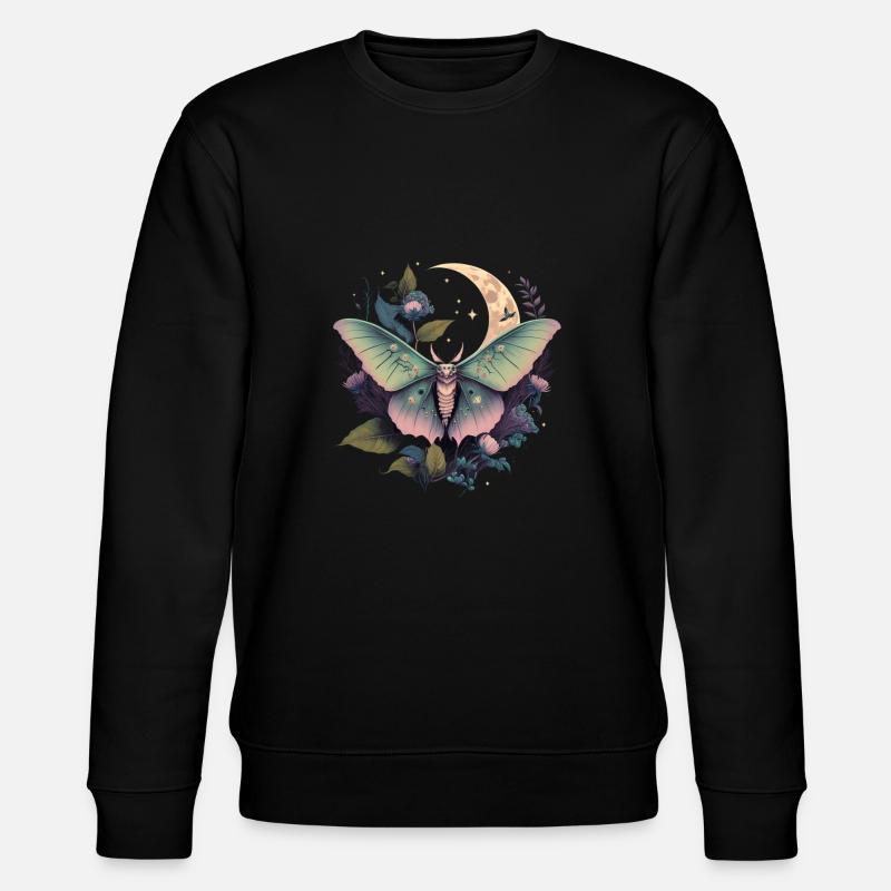 Midnat møl - Stanley/Stella økologisk unisex-sweatshirt CHANGER  - sort