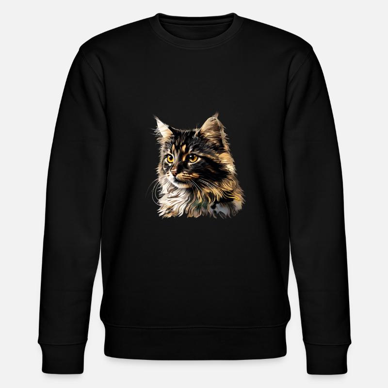 Die Katze - Stanley/Stella Unisex Bio-Sweatshirt CHANGER  - Schwarz
