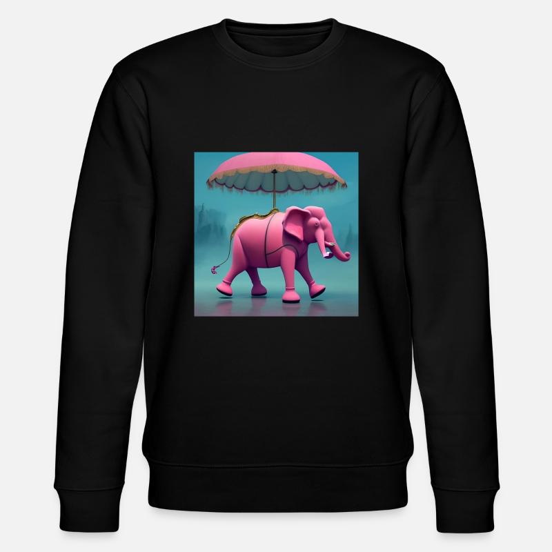 help_for_elephants_07 - Stanley/Stella Unisex Bio-Sweatshirt CHANGER  - Schwarz
