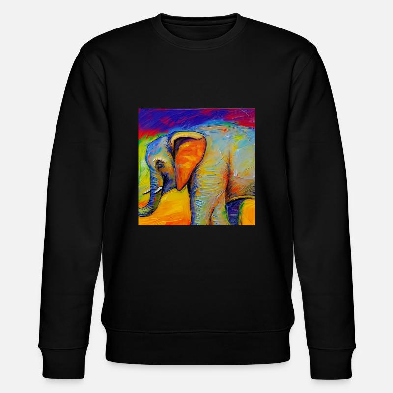 help_for_elephants_11 - Stanley/Stella Unisex Bio-Sweatshirt CHANGER  - Schwarz