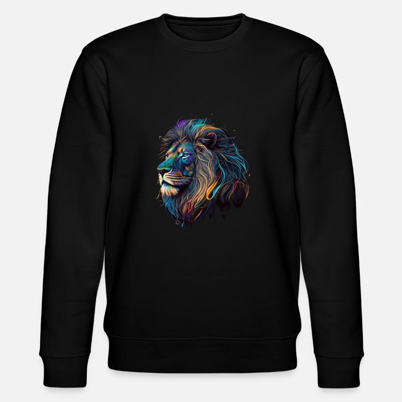 Löwe iriszierend - Stanley/Stella Unisex Bio-Sweatshirt CHANGER  - Schwarz