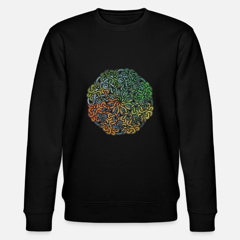 Bifröst Knotwork - Stanley/Stella Unisex Bio-Sweatshirt CHANGER  - Schwarz