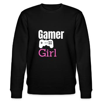Gamer Girl - Stanley/Stella CHANGER Unisex Organic Sweatshirt - black - Front - Nik (191cm) & Marisol (170cm)