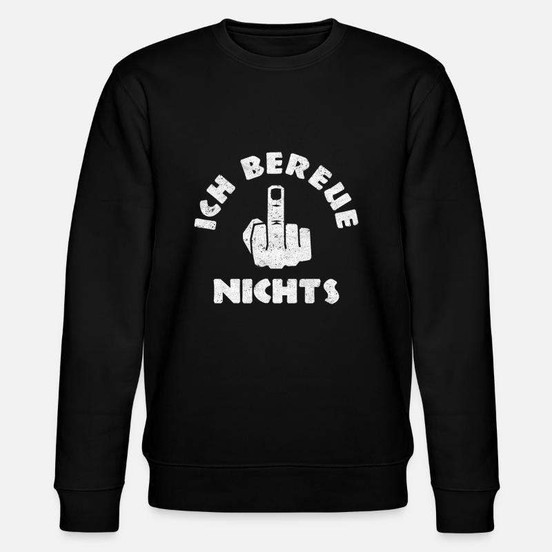 Ich Bereue Nichts - Stanley/Stella Unisex Bio-Sweatshirt CHANGER  - Schwarz