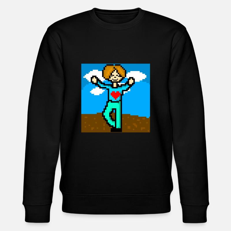 NFT Design mit Hintergrund - Stanley/Stella Unisex Bio-Sweatshirt CHANGER  - Schwarz