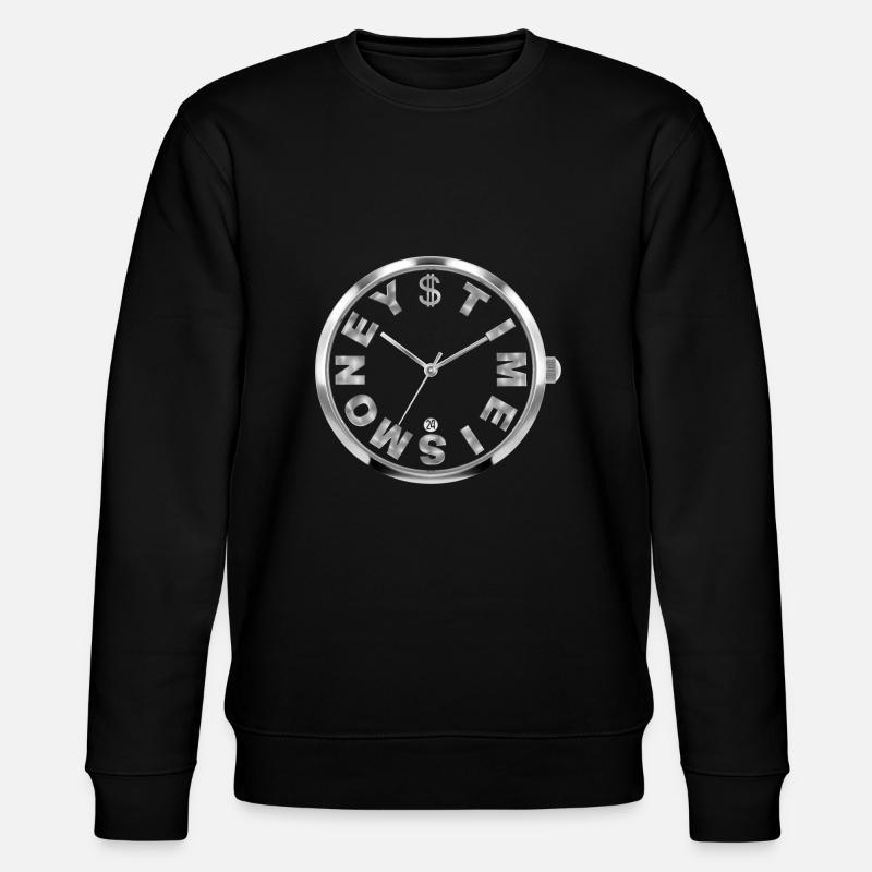 Zeit ist Geld - Stanley/Stella Unisex Bio-Sweatshirt CHANGER  - Schwarz