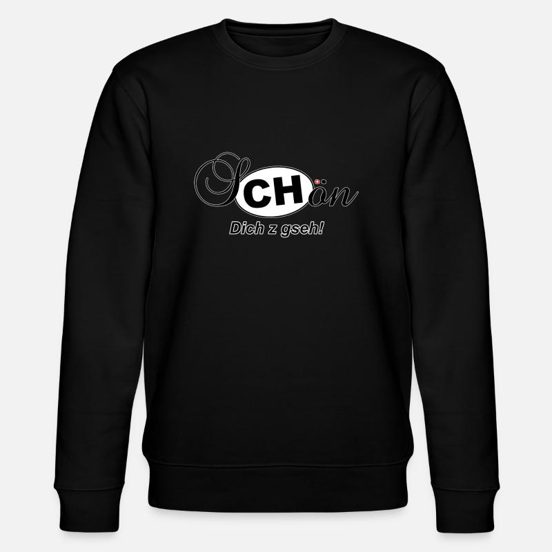 sCHön Dich z gseh - Stanley/Stella Unisex Bio-Sweatshirt CHANGER  - Schwarz