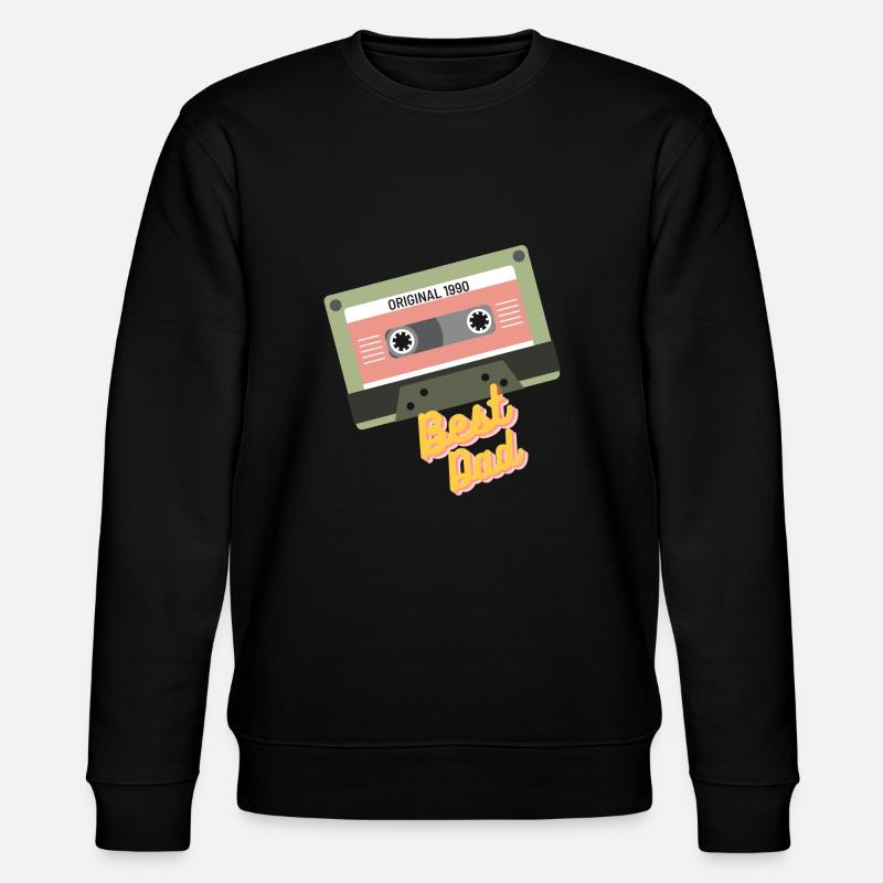 1990 Best Dad - Stanley/Stella Unisex Bio-Sweatshirt CHANGER  - Schwarz