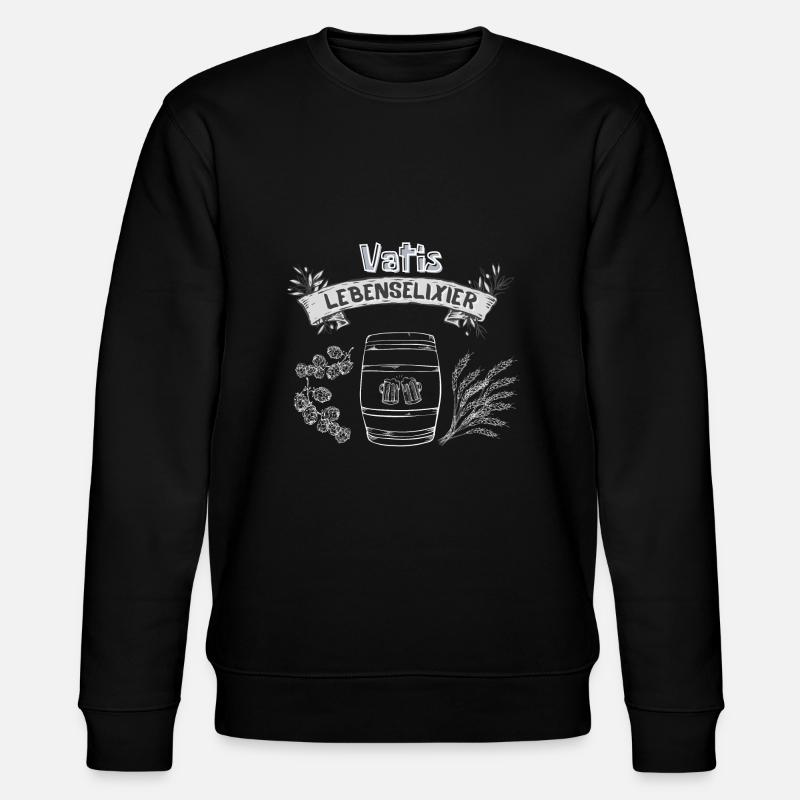 Bier Vatis Lebenselixier - Stanley/Stella Unisex Bio-Sweatshirt CHANGER  - Schwarz
