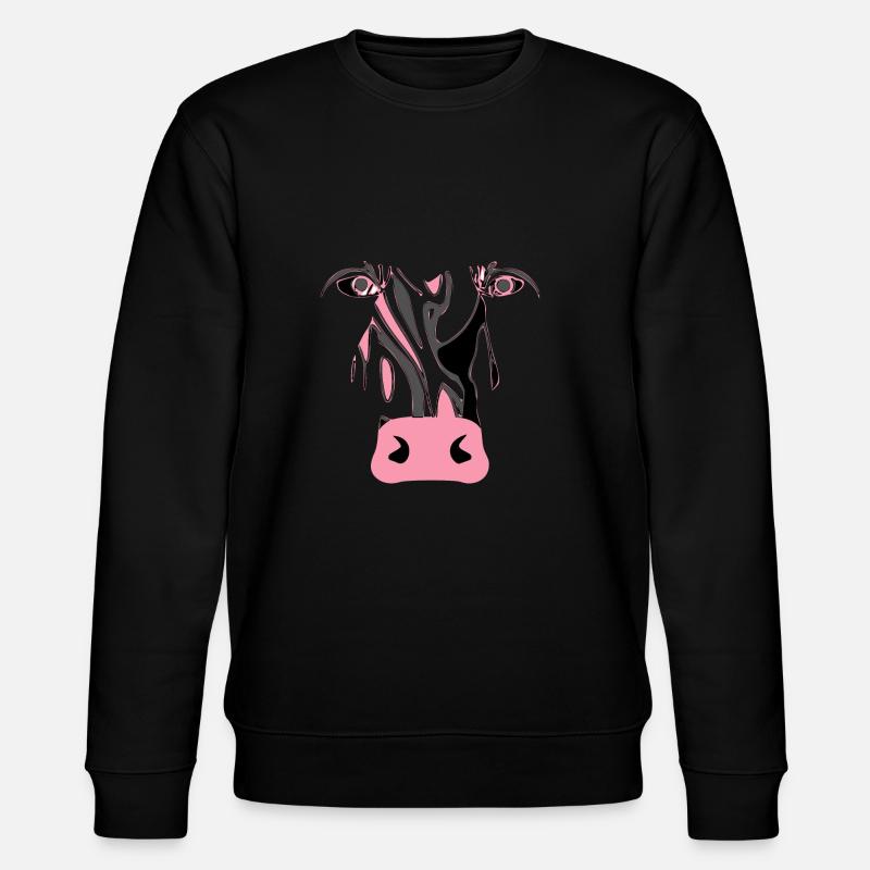 Die wütende Kuh - Stanley/Stella Unisex Bio-Sweatshirt CHANGER  - Schwarz