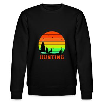 Hunting - Stanley/Stella CHANGER Unisex Organic Sweatshirt - black - Front - Nik (191cm) & Marisol (170cm)