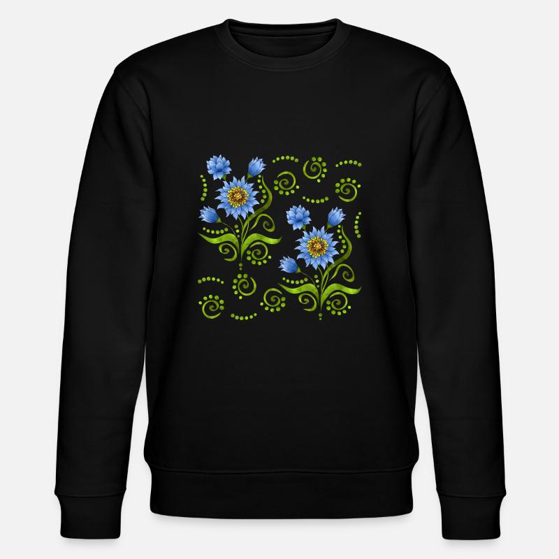 Blumen - Stanley/Stella Unisex Bio-Sweatshirt CHANGER  - Schwarz