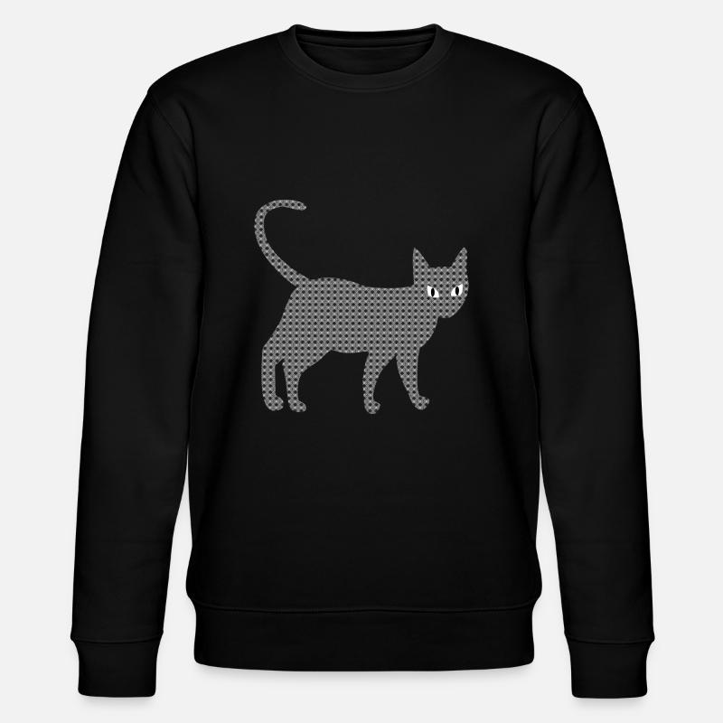 Strukturkatze - Stanley/Stella Unisex Bio-Sweatshirt CHANGER  - Schwarz