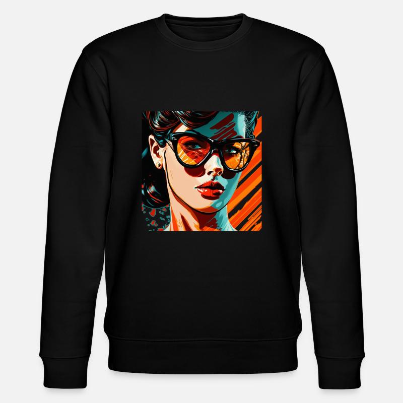Vectorized Woman - Stanley/Stella Unisex Bio-Sweatshirt CHANGER  - Schwarz