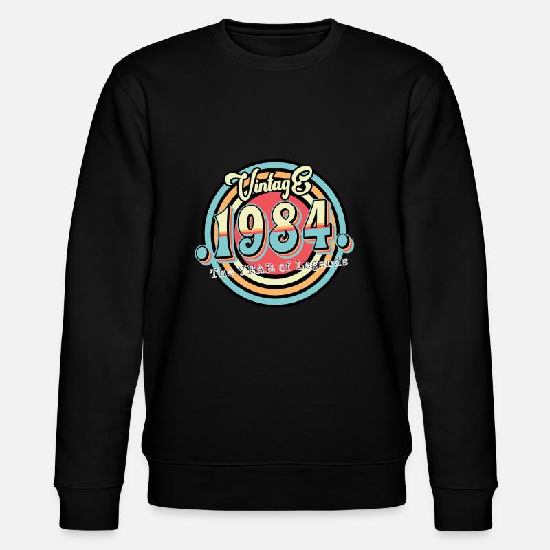 1984 Millésime de naissance - Sweat bio CHANGER Stanley/Stella Unisexe - noir
