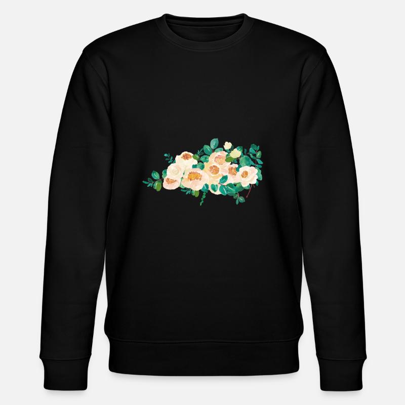 Aquarell Blumen - Stanley/Stella Unisex Bio-Sweatshirt CHANGER  - Schwarz
